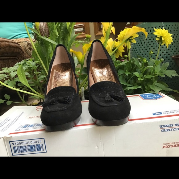 Sam Edelman ladies suede block tassel heels 9.5m - Picture 4 of 8